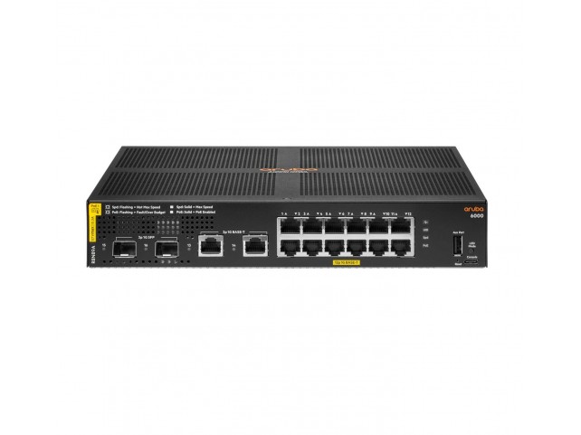 Hewlett Packard Enterprise Aruba 6000 12G Class4 Poe  2G/2Sfp 139W Managed L3