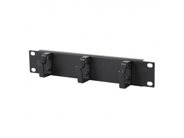 Lanview 1U 10" CABLE MANAGEMENT  PANEL, 3 pcs. HOOK BLACK