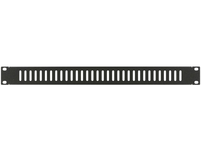 Lanview 1U 19" SCREW TYPE, VENTED  BLANK PANEL BLACK