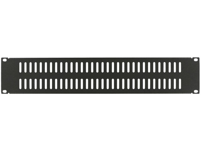 Lanview 2U 19" SCREW TYPE, VENTED  BLANK PANEL BLACK