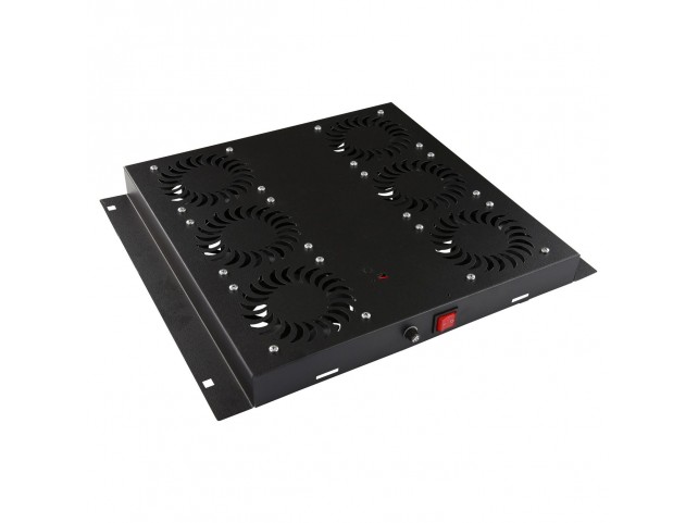 Lanview 6 FANS, ANALOG THERMOSTAT  CONTROLLED FAN MODULE BLACK
