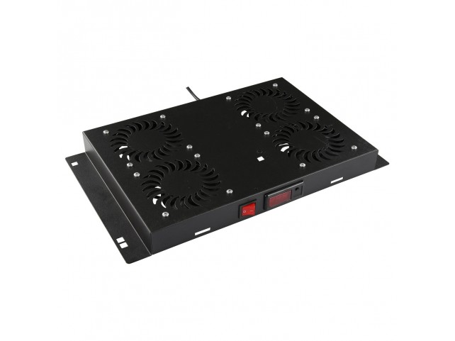 Lanview 4 FANS, DIGITAL THERMOSTAT  CONTROLLED FAN MODULE BLACK