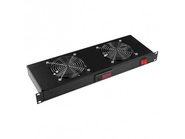 Lanview 2 FANS, DIGITAL THERMOSTAT  RACK MOUNT FAN MODULE 1U