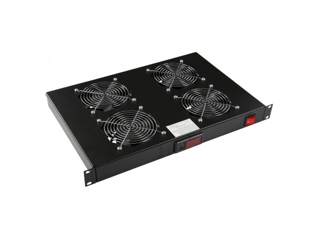 Lanview 4 FANS, DIGITAL THERMOSTAT  RACK MOUNT FAN MODULE 1U