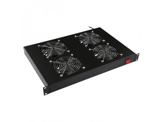 Lanview 4 FANS, ANALOG THERMOSTAT  RACK MOUNT FAN MODULE 1U