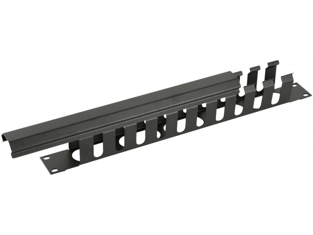 Lanview 1U 19" SLIDING COVER CABLE  MANAGEMENT PANEL BLACK