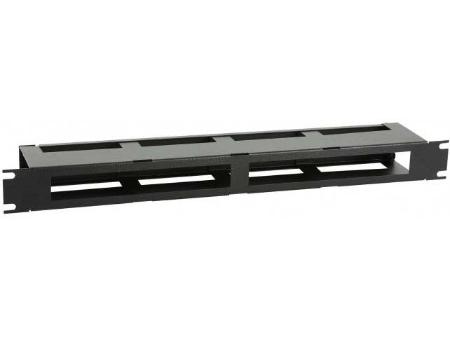 Lanview 1U 19" R TYPE CABLE  MANAGEMENT PANEL WITH COVER