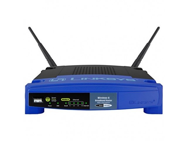 Linksys Router WiFi 54 MB WRT54GL Push Button - Open Source Linux - switch 4 porte