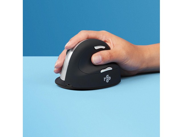 R-Go Tools HE Mouse Vertical Right, Large  Wireless, 5 buttons,