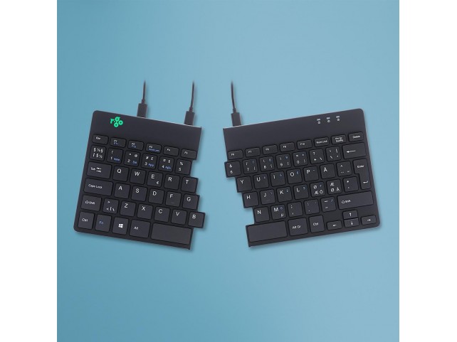 R-Go Tools Split Keyboard (NORDIC), black  QWERTY, wired. Windows, Linux