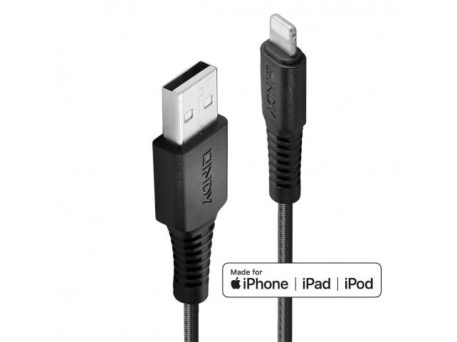Lindy 0.5M Reinforced Usb Type A To  Lightning Cable