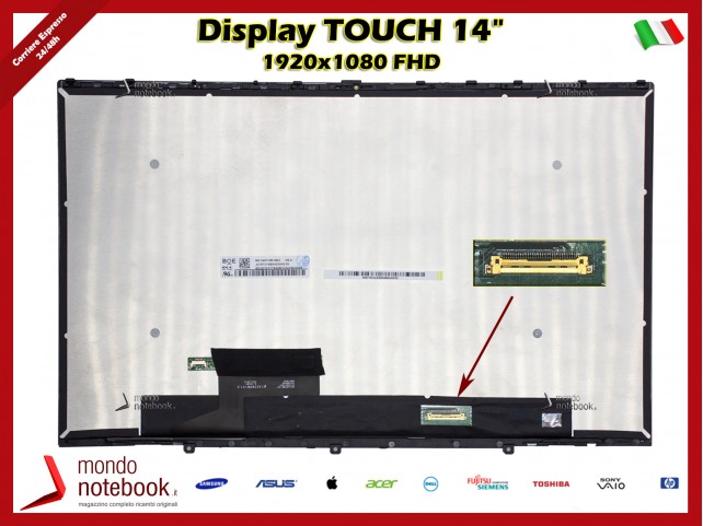 Display Completo di Touchscreen per Lenovo Yoga C740-14 C740-14IML 5D10S39587