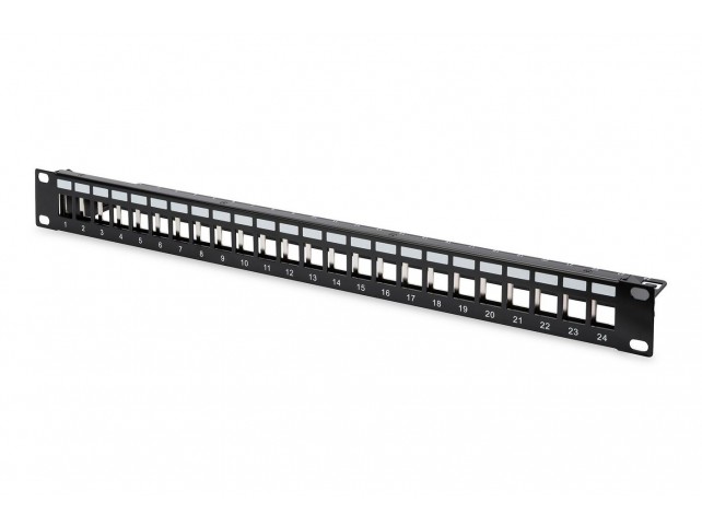 Digitus Modular Patch Panel, shielded  24-port, blank, 1U, rack
