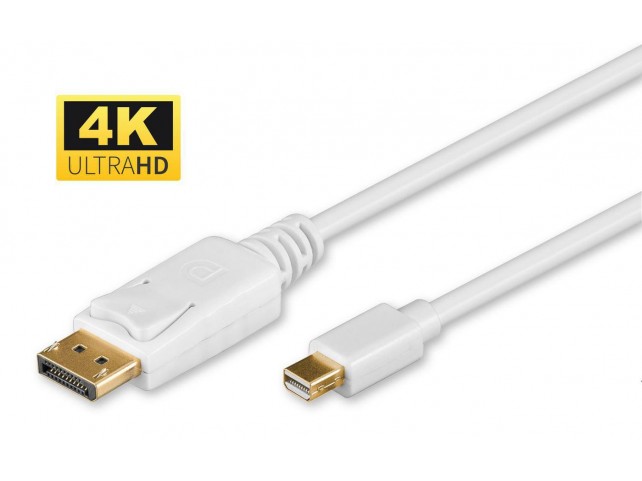 MicroConnect 4K Mini Displayport to  Displayport Cable 2m White,