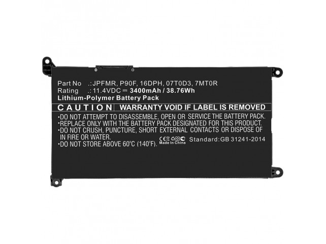 CoreParts Laptop Battery for Dell  41Wh Li-Pol 11.4V 3600mAh