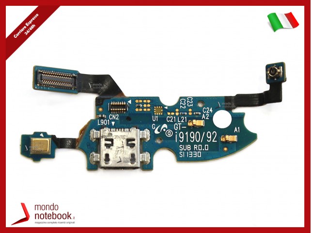 Board di Alimentazione Microfono Flex Cable Samsung GT-I9190 I9192 Galaxy S4 Mini