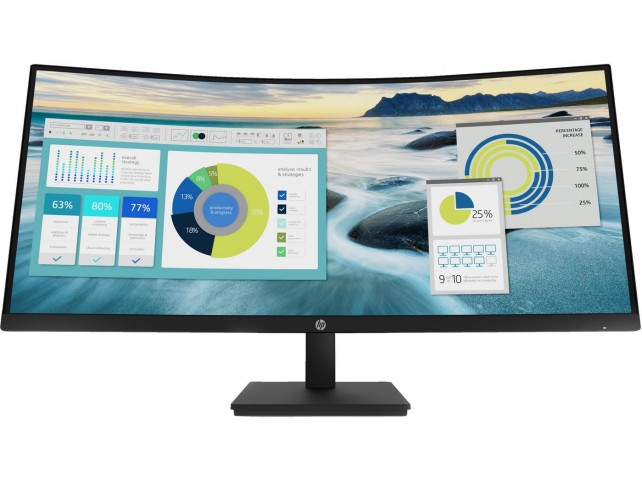 P34hc G4 86.4 cm (34") 3440 x  1440 pixels Quad HD LED Black