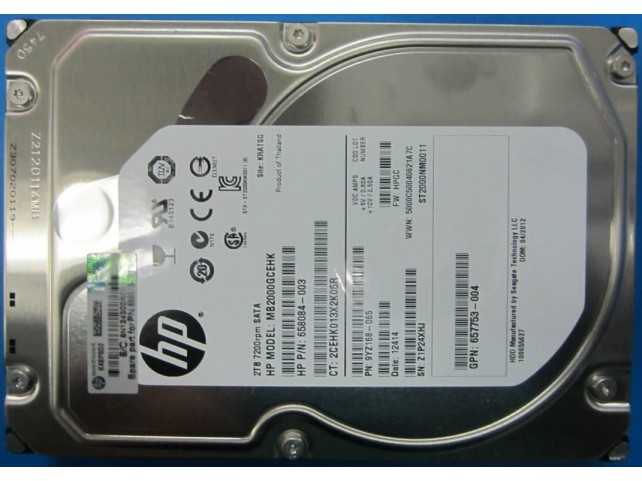 2Tb 7.2K RPM SATA  **Shipping New Sealed Spares**