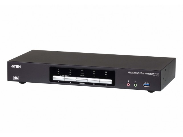Aten 4-port USB 3.0 4K displayPort  Dual display KVMP Switch