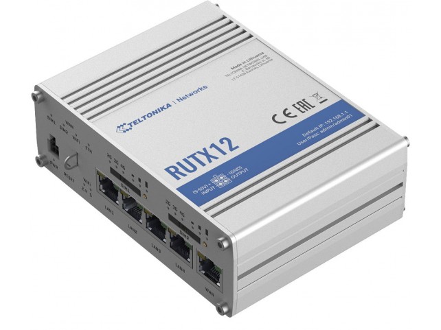Teltonika RUTX12 DUAL LTE CAT 6  INDUSTRIAL CELLULAR ROUTER