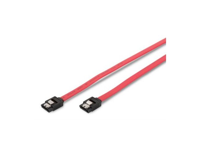 MicroConnect SATA Cable 50cm with Clip  7-Pole to 7-Pole SATA plugs