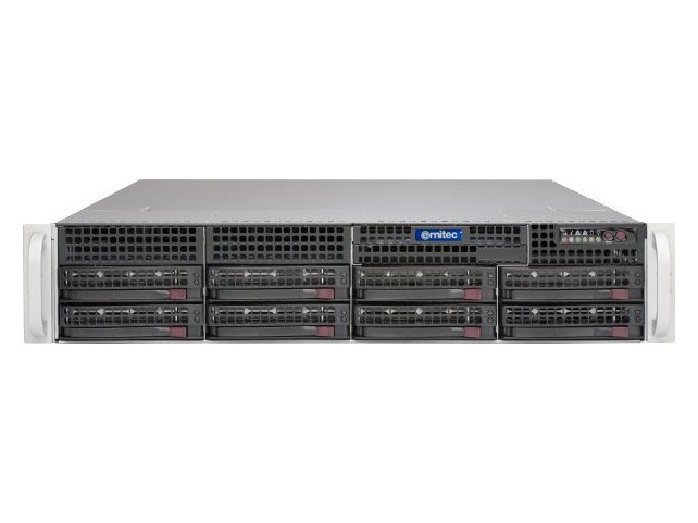 Ernitec 2U 8 Bay Server - Xeon 4210,  32GB, 500GB NVMe, 5x6TB HDD,