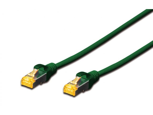 MicroConnect S/FTPCAT6A 0.5M Green Snagless  LSZH, Full copper AWG27