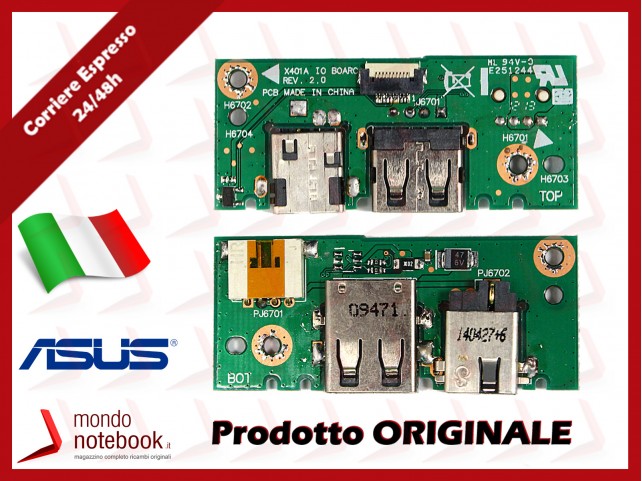 Board USB Power X501A X401A X301A IO_BD./AS Versione 1 X401A IO Board Rev.2.0