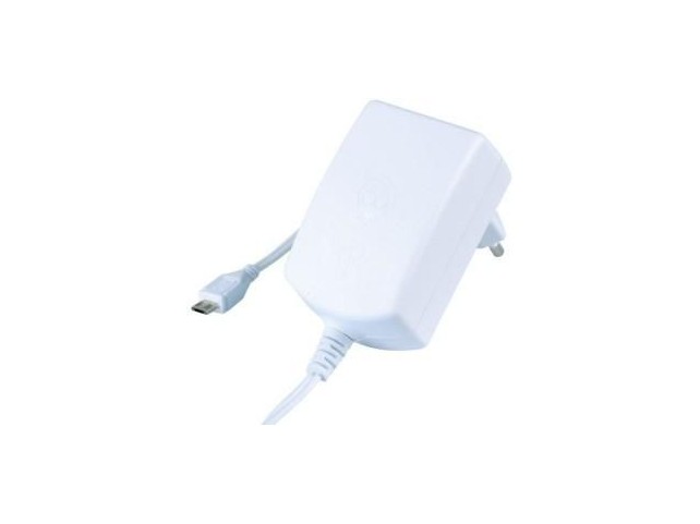 Raspberry Pi 13W Plug In Power Supply  5.1V, 2.5A (White) - Micro