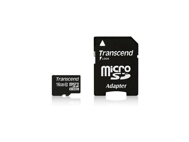 Transcend SDHC Micro UHS-1 16GB Class 10  Incl. Adapter for SD format