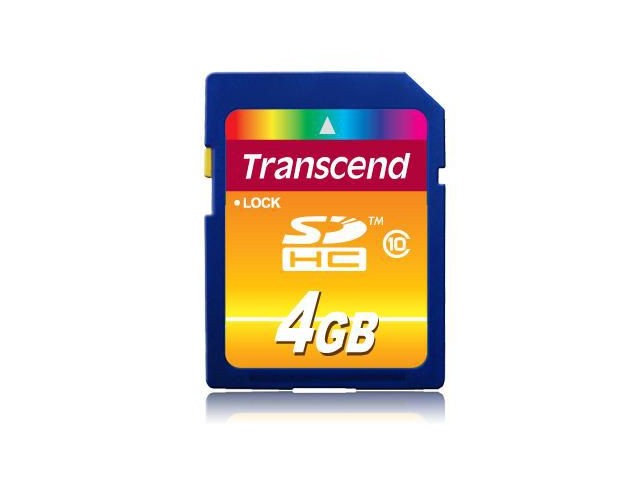 Transcend SD Card SDHC 4GB Class 10  TS4GSDHC10, 4 GB, SDHC, Class