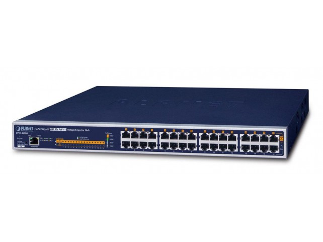 Planet 16-Port Gigabit 60W Ultra  PoE Managed Injector Hub
