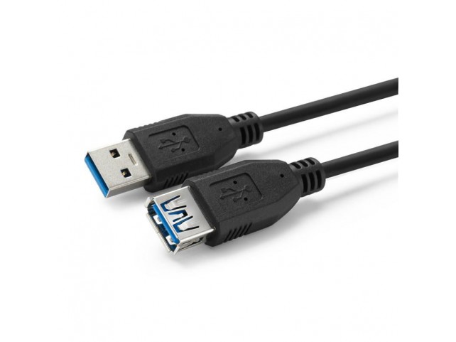 MicroConnect USB3.0  A-A 2m M-F, Black  USB3.0AAF2B, 1.8 m, USB A,