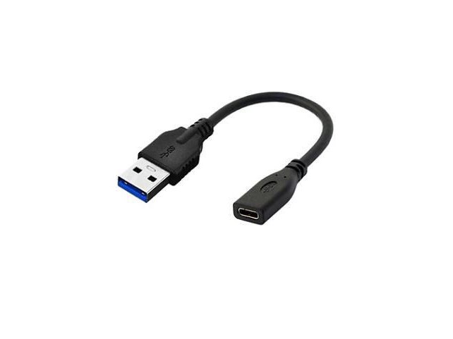 MicroConnect USB A - USB-C 0,2m USB 3.2  gen 1 M-F Adapter, Black