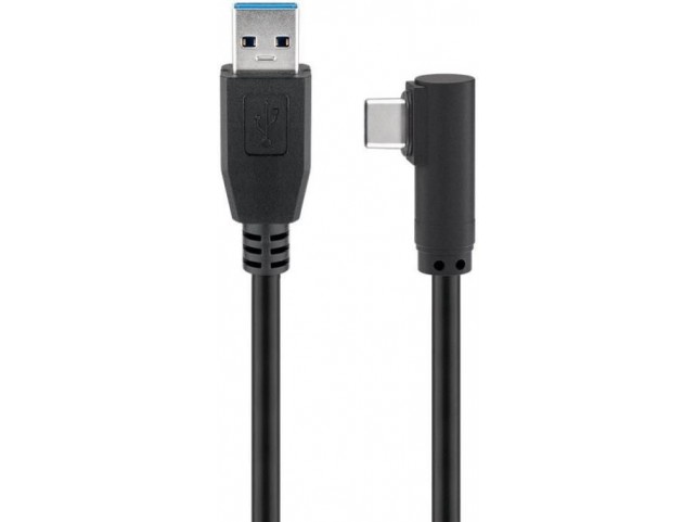 MicroConnect USB-C to USB3.0  A Cable, 1m  Black, for synching and