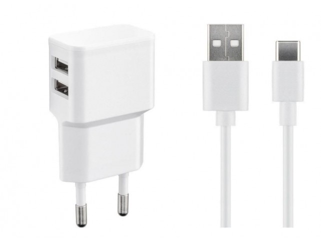MicroConnect USB-C Charger Set 2.4 A  USB-C to USB2.4A 1m + Charger
