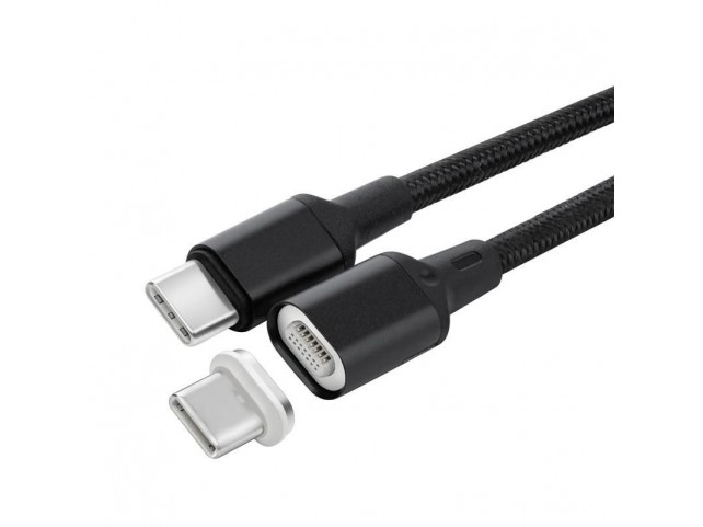 MicroConnect USB-C Magnet Cable, 1m, Black  Support QC3.0 fast