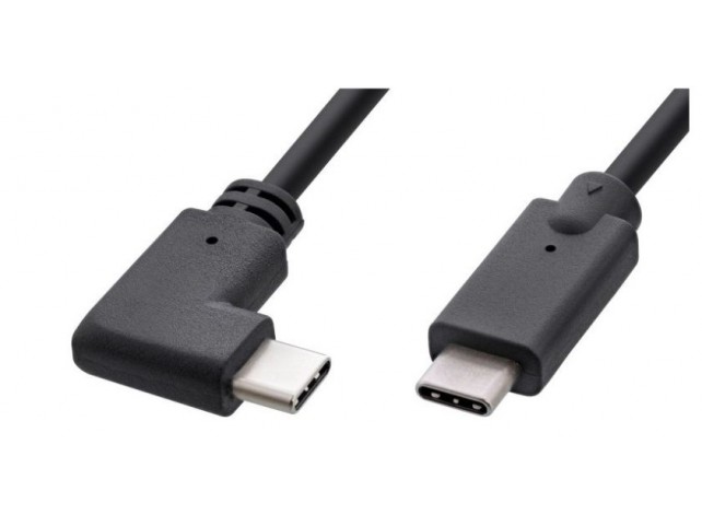 MicroConnect USB-C cable 1m, 3.2 Gen2, one  end Angled , 60W, 10Gbps