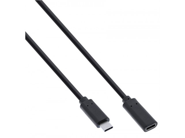 MicroConnect USB-C Extension Cable, 2m  Black, for synching and