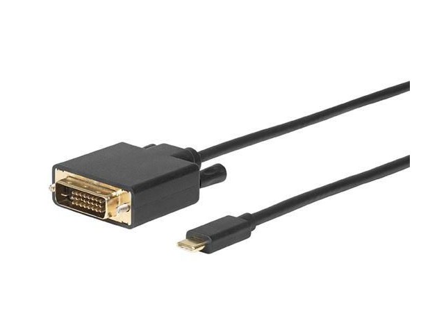 MicroConnect USB-C to DVI-D Cable 1.8m  USB-C to DVI-D (DL) 24+1 pin