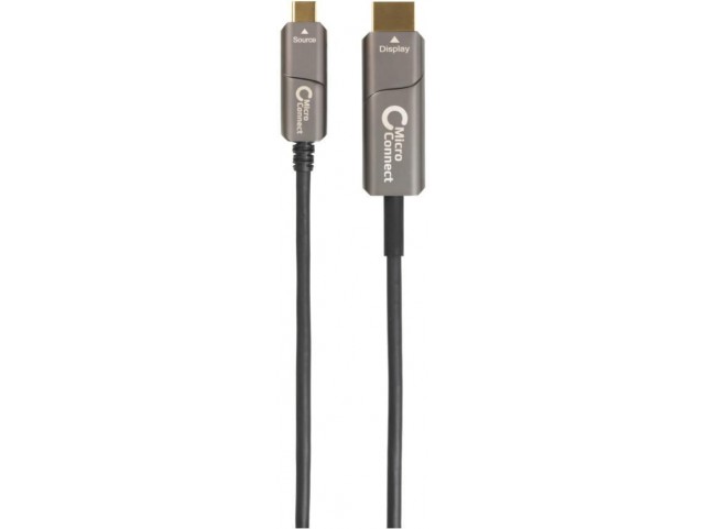 MicroConnect USB-C HDMI fiber cable 30m  30m USB-C to HDMI 2.0 cable