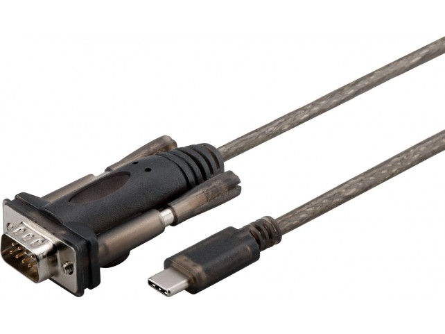 MicroConnect USB - C - Serial DB9 1m M-M  USB 3.1 Type C - Serial DB9 M