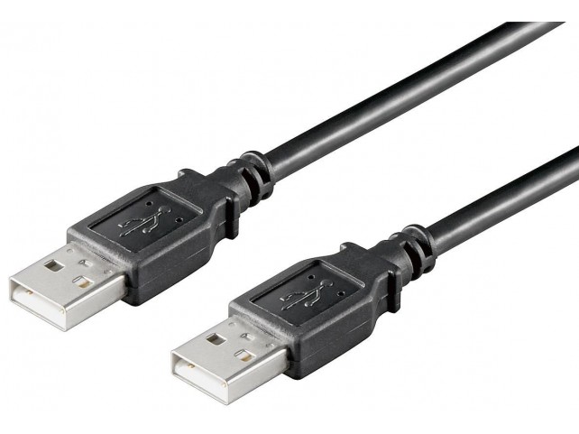 MicroConnect USB2.0 A-A 0,1m M-M, Black  Hi-Speed cable