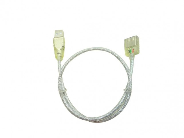 MicroConnect USB2.0 Extension A-A 0,5m M-F  Transperant, Hi-Speed cable
