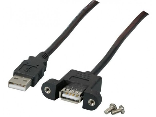 MicroConnect USB2.0  Extension A-A M-F 0,5m  Panel type