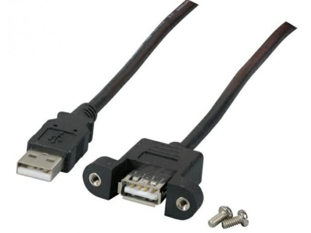 MicroConnect USB2.0  Extension A-A M-F 1,8m  Panel type