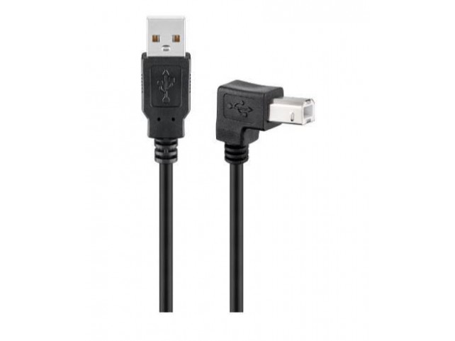USB2.0 A-B 2m M-M  Angled
