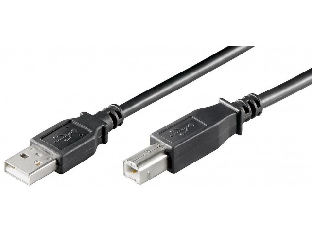 MicroConnect USB2.0 A-B 3m M-M, BLACK  Hi-Speed Cable