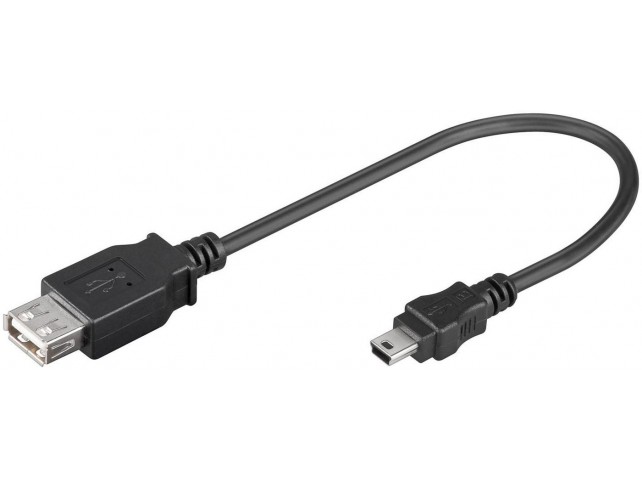 MicroConnect USB A - Mini USB B 5P 0.2m F-M  USB 2.0 Hi-Speed adaptor