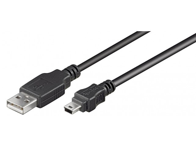 MicroConnect USB A - Mini USB B 5P 0.5m  M-M -  Packed in Bulk